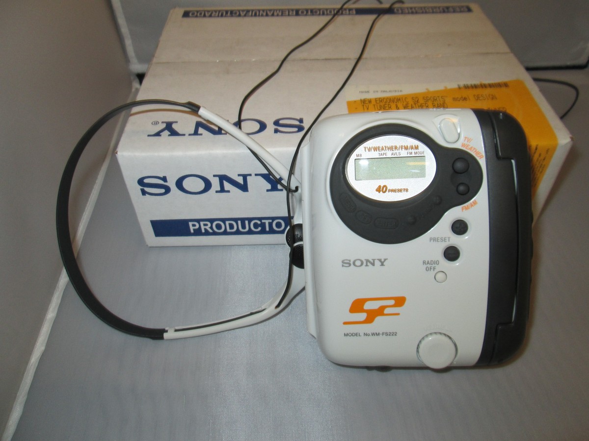 Sony Walkman WM-FS222 Cassette Player FM/AM/Weather/Radio WMFS222