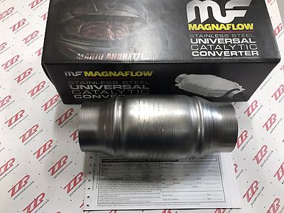 Magnaflow 53956 | 2.5" In/out | 4" Diam. Spun Body Universal Catalytic Converter Ceramic Substrate 8 Length