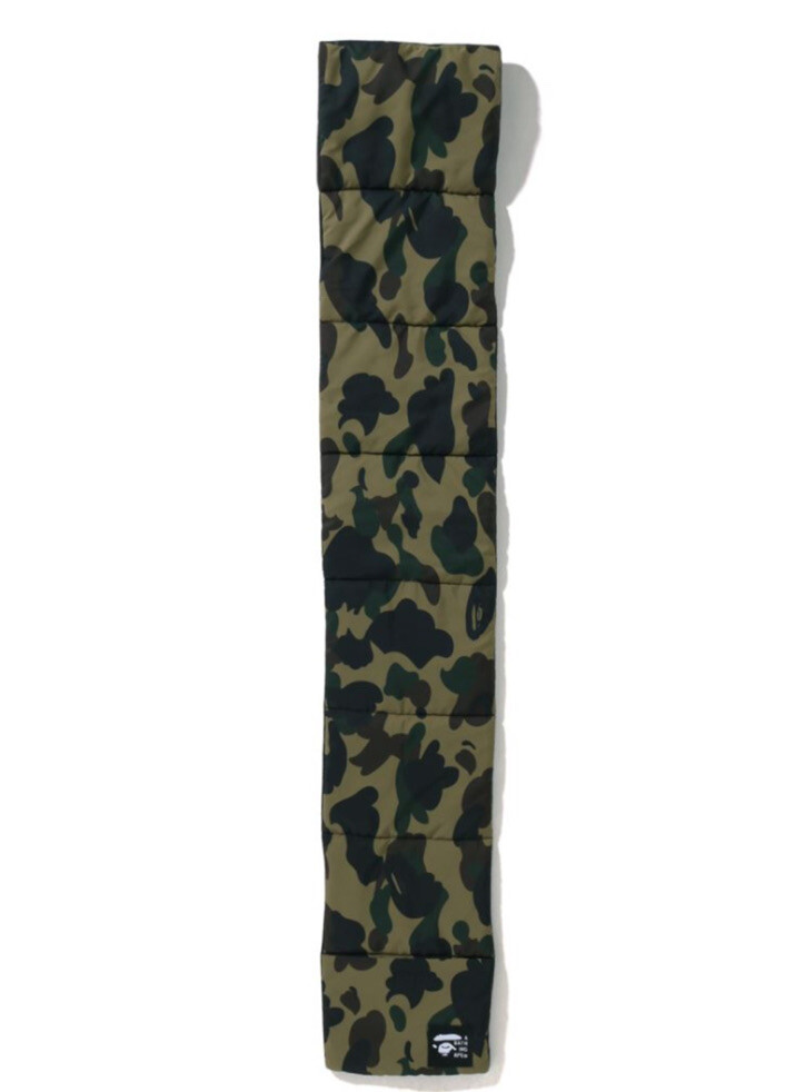 AUTHENTIC A BATHING APE BAPE 1ST CAMO POCKET FLEECE SCARF GREEN