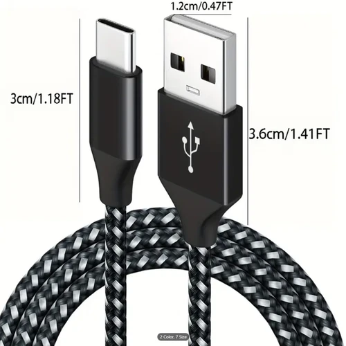 Heavy Duty Charging Phone Cable Type-C USB-C For Samsung Android LG Charger - Picture 49 of 51