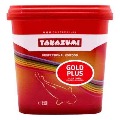 TAKAZUMI GOLD PLUS 4,5mm Professionelles Koi Fisch Futter Farben Wachstum 2,5 kg