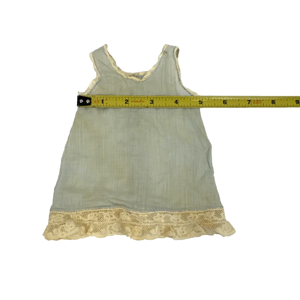 Muñeca Effanbee Patsy Vintage Azul Vestido Ropa Encaje Botón Algodón Foto 3 de 4