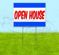OPEN HOUSE 18x24 Yard Sign WITH STAKE Corrugated Bandit USA BUSINESS