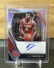 🔥2021-22 Panini Prizm Draft Picks AUTO SILVER DJ FUNDERBURK