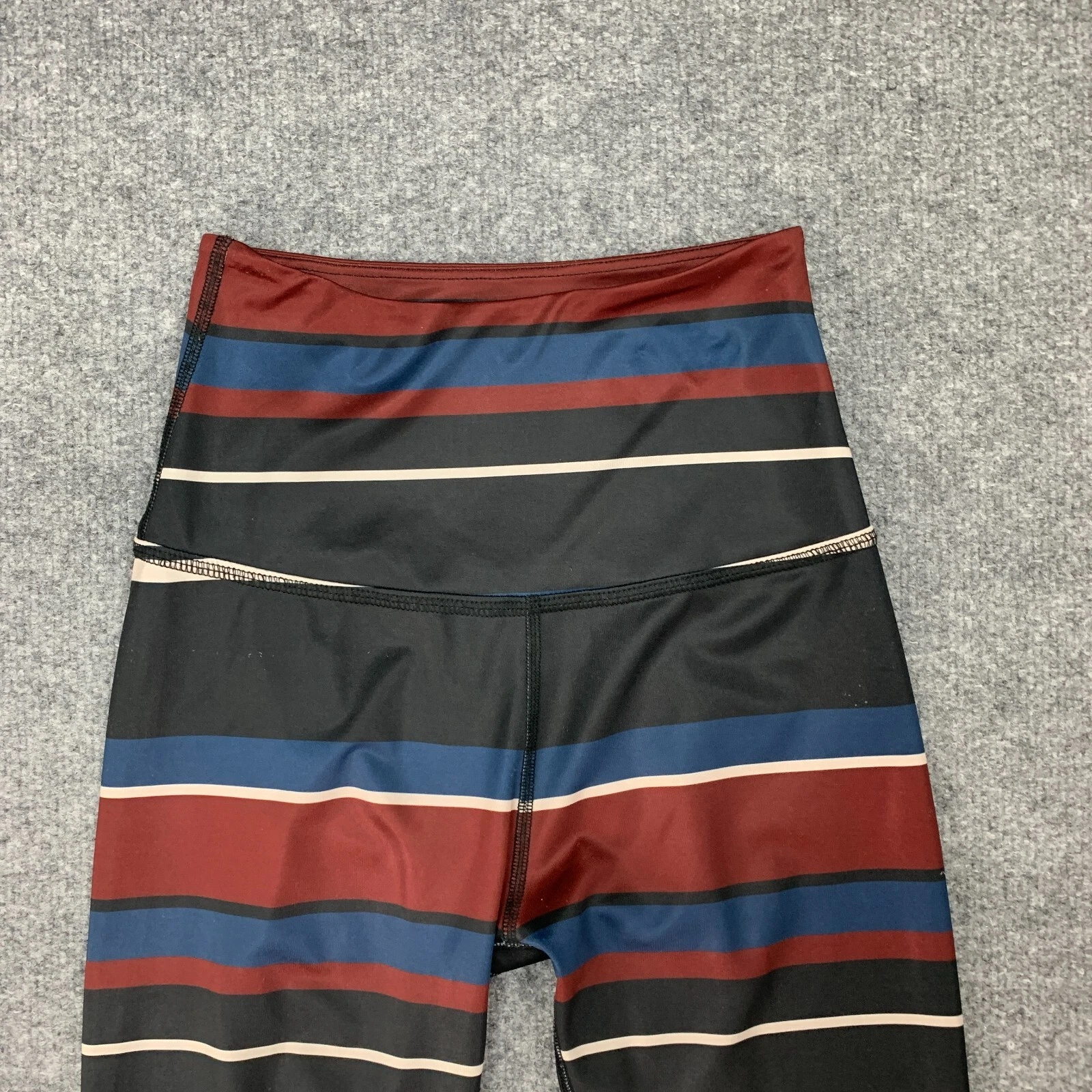 beyond-yoga striped lux fallen high waisted stretch leggings