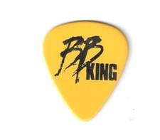BB King Guitar Pick Black/Yellow Blank Back Very Rare Plectrum B.B. TOUR CONCERT