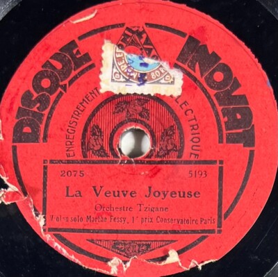 Zigeunerorchester (Violine solo Marthe Fessy) 78 Runden rpm DISC INOVAT 2075