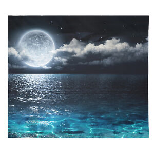 Full Moon Over Ocean Tapestry Beach Tapestry Full Moon Tapestries Ocean Ebay