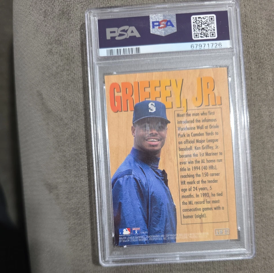 KEN GRIFFEY JR. PSA 9 1996 FLEER ULTRA #6 HR KINGS HOME RUN KING Foto 2 de 2