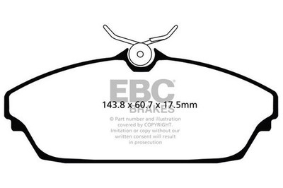 DPX2072 Ebc Ultimax Front Brake Pad Set Fits Tata Safari Xenon
