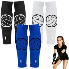 Volleyball Arm Sleeves for Youth 3 Pairs with Protection Pad Thumbhole
