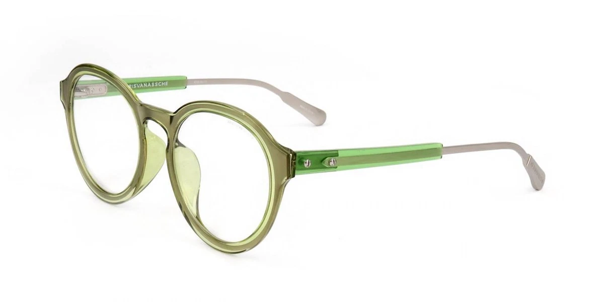 Linda Farrow Oval Frame Eyeglasses in Green Acetate Oval Sunglasses in Green | LINDA FARROW Luxury Eyewear main image 3