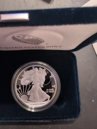 2020-W Proof $1 American Silver Eagle Box, OGP & COA