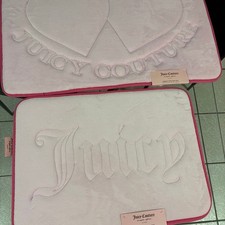 Juicy Couture 2-Piece Pink Heart Memory Foam Bath Rug Set - NWT