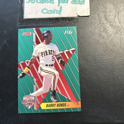 Barry Bonds #15 Pittsburgh Pirates 1992 Score Procter & Gamble All-Star Game