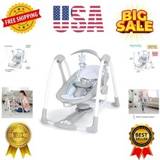 ConvertMe 2-in-1 Compact Portable Automatic Baby Swing  Infant Seat, Battery...