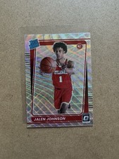 2021-22 Jalen Johnson RC #181 Donruss Optic Rated Rookie Silver Wave Fanatics