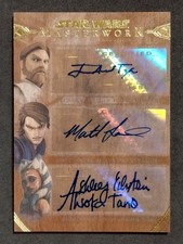 Star Wars Masterwork Auto Card Anakin Obi-Wan Ahsoka #/10 Rare Signed From Japan