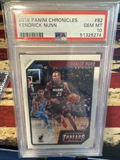 2019-20 Panini Chronicles Threads Kendrick Nunn #82 (RC) PSA 10 Miami Heat
