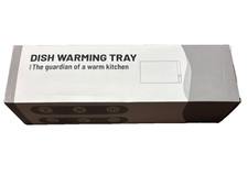 Electric Dish Warming Tray Food Warmer Plate Adjustable Temp Kitchen NEW