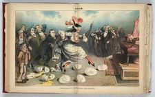 Photo of Puck,Democracy's disastrous Egg Dance,1884,Keppler,John Sherman