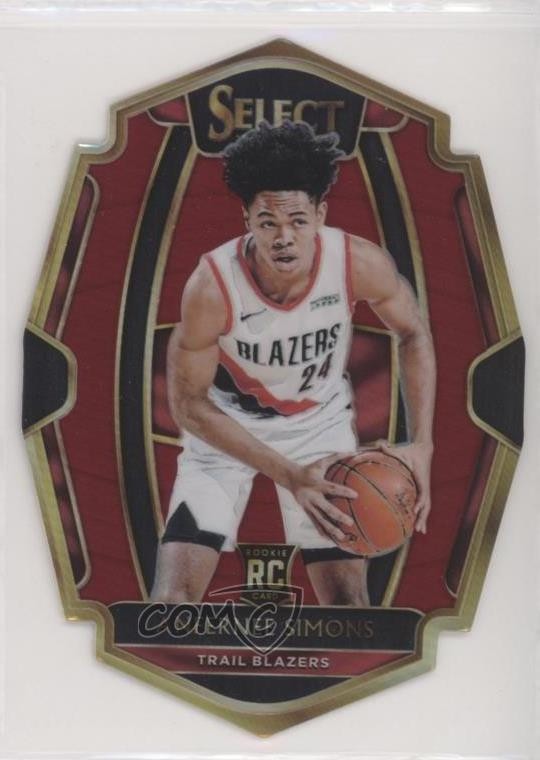 2018 Select Premier Level Maroon Prizm /175 Anfernee Simons #136 Rookie RC 02v3