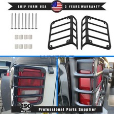 Pair Black Rear Tail Light Guards Cover Trim Fit For Jeep Wrangler Jku Jk 07-18 Pair Black Rear Tail Light Guards Cover Trim Fit For Jeep Wrangler Jku Jk 07-18