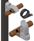 Gray Magnetic Cigar Holder for Golf Cart Strong 2 Magnets Clip