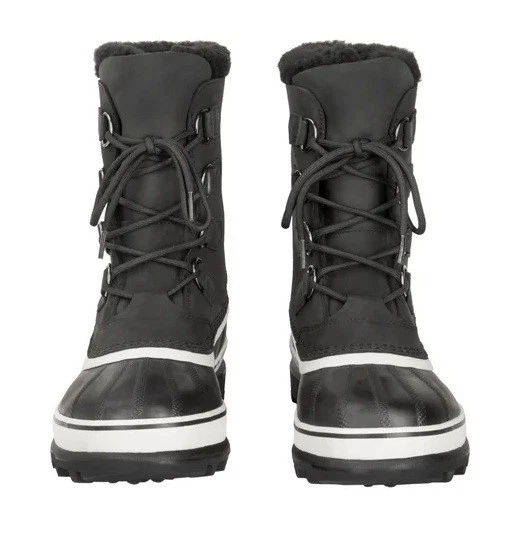 Sorel Caribou Men's Waterproof Insulated Snow Boots Black/Dark Stone Size 12 NIB