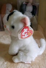 Delilah - White Cat Blue Eyes Hard To Find MWMT Retired Ty Beanie Babies
