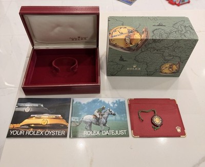 OEM Vintage Rolex President 6917/8 Watch Box Tapestry Booklets
