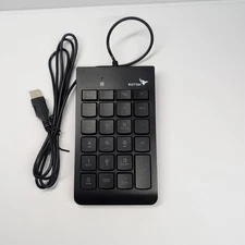Rottay Number Pad, Mechanical USB Wired Numeric Keypad with Blue LED Backlit