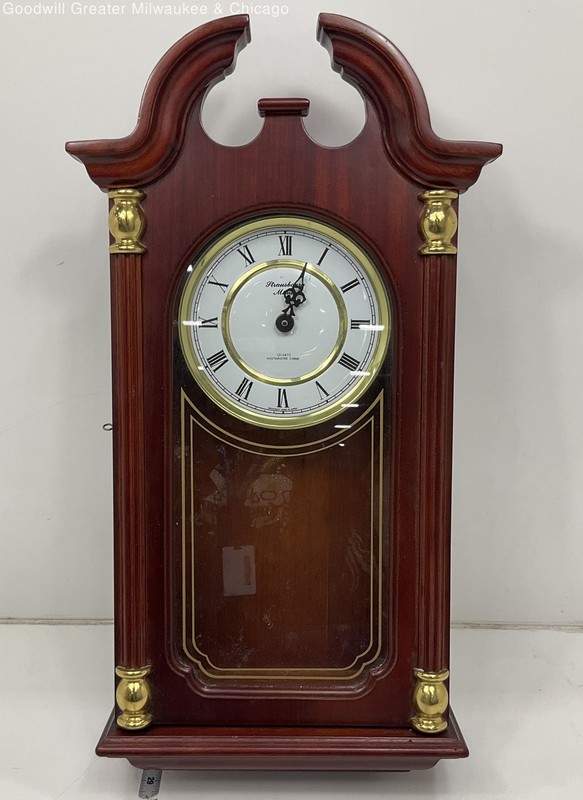 Vintage Strausburg Manor Traditional-Style Pendulum Wall Clock for P&R