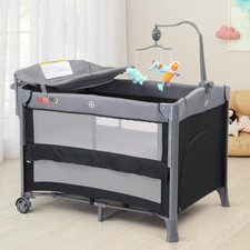 4-in-1 Baby Bedside Sleeper Bassinet w/Diaper Changing Table