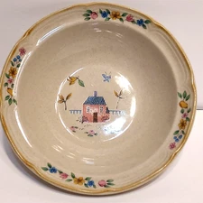 International Tableworks Heartland Cottage Stoneware Japan Cereal Soup Bowls