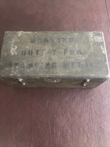 Vintage Military Marking Outfit For Stamping Metal Dog Tags Cans WWI WW2