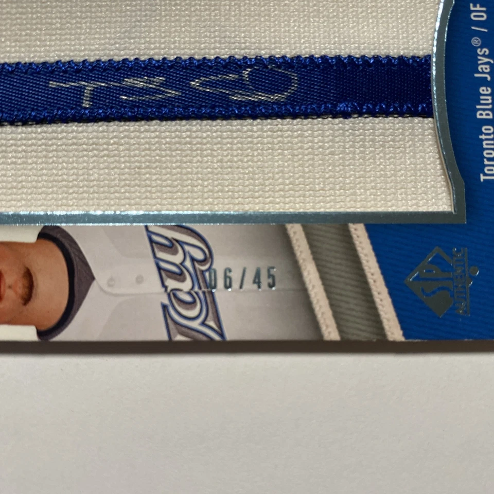 2009 SP Authentic By the Letter Rookie Signatures /45 Travis Snider Auto RC Foto 2 de 3