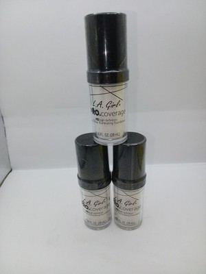 3 Pack L.A. Girl PRO Coverage HD Long Wear Illuminating Foundation WHITE GLM641