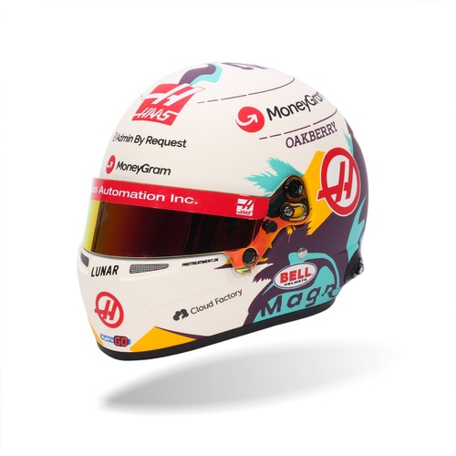 Authentic Collectable Half Scale Mini Helmet Kevin Magnussen 2024 Hass F1 Team - Picture 2 of 9