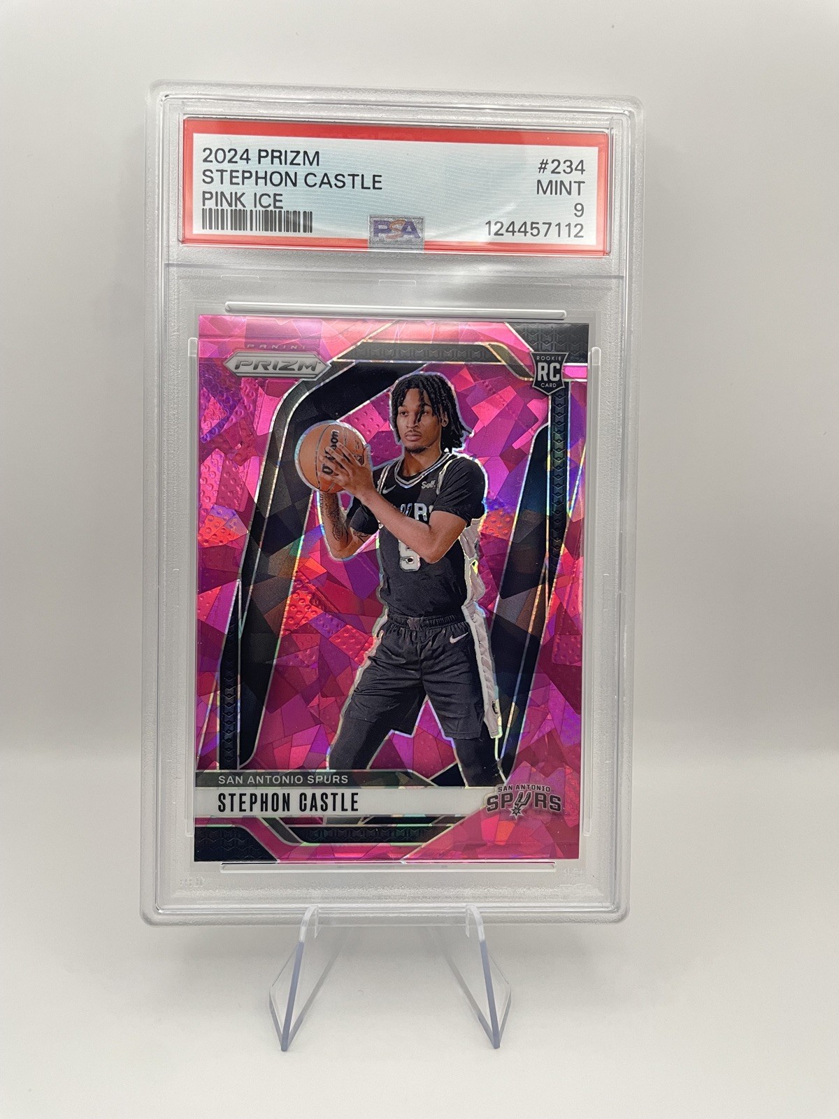 2024 Panini Prizm #234 Stephon Castle Pink Ice PSA 9