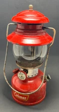 Vintage 1957 Coleman Red Lantern Model 200A – Paint Chips & Rust – Read