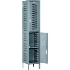 Industrial Capital 2-Tier 2 Door Ventilated Locker15""W x 18""D x