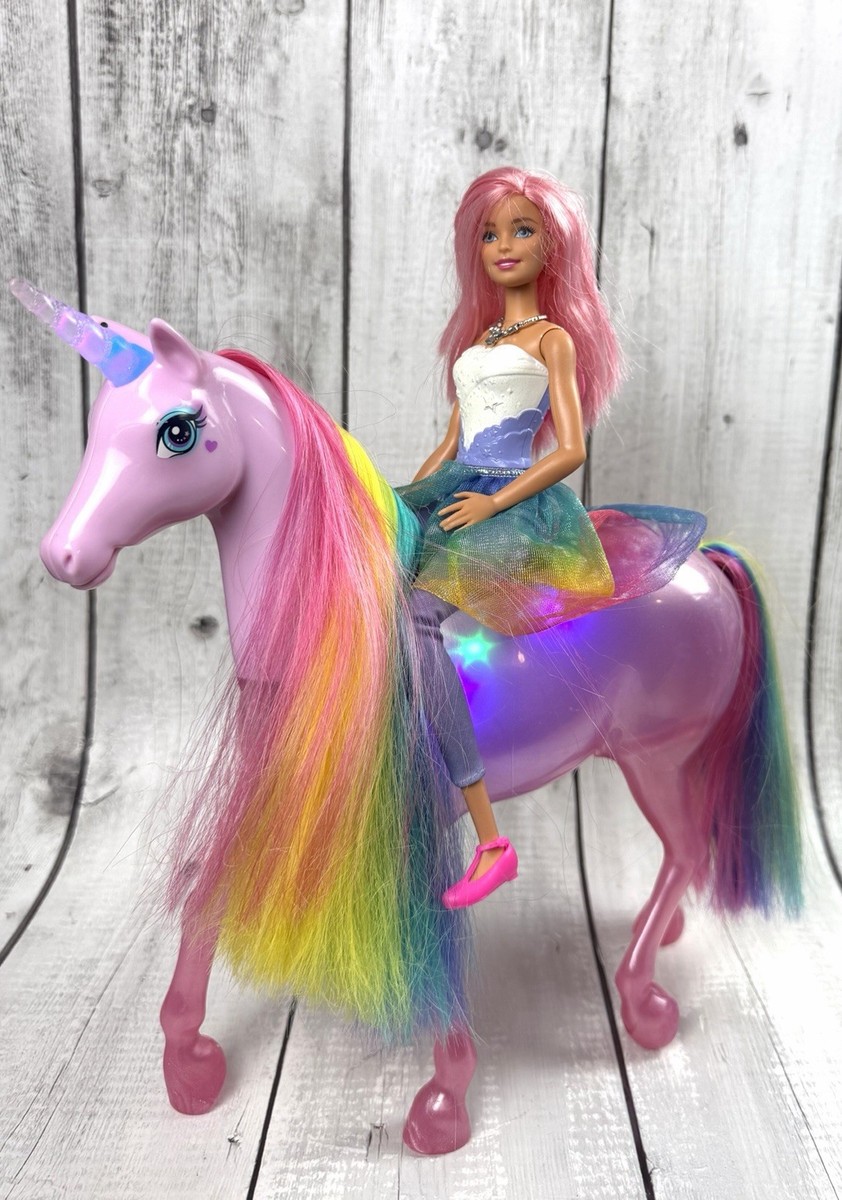 Barbie Dreamtopia Magical Lights Unicorn with Rainbow Mane