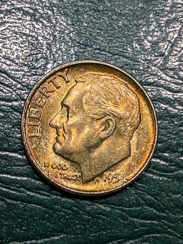 1954-P Roosevelt Dime Gem BU Nice Toning