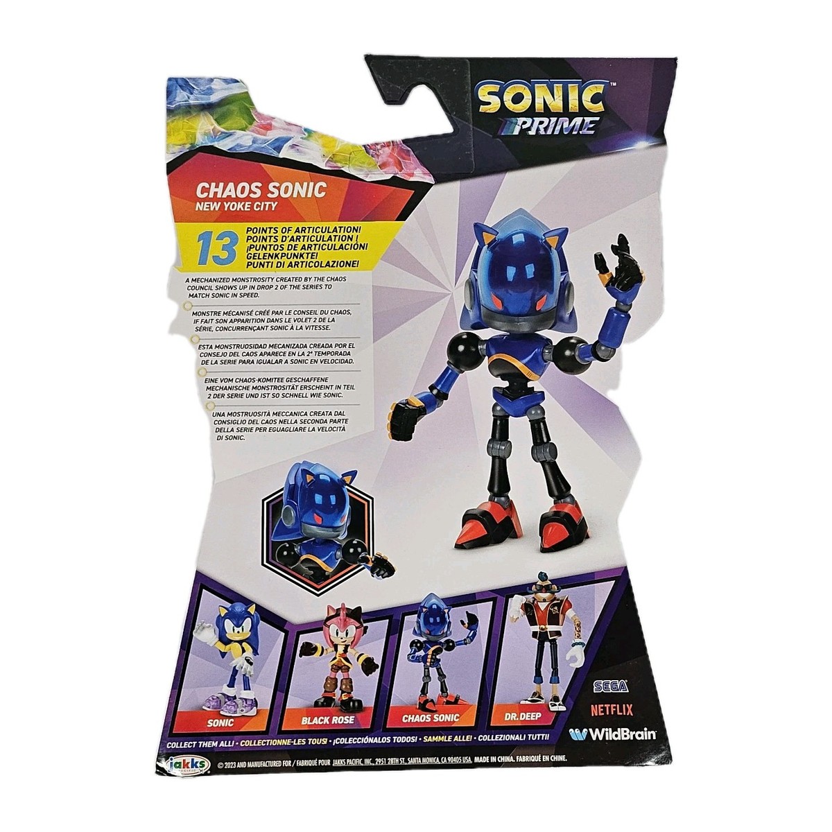 Jakks Pacific Netflix Sonic Prime New Yoke City CHAOS SONIC