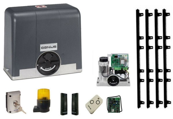 Satz Motor Tor Zum Schieben Faac Genius Blizzard 104001 230V RC + 4M Cremagli-image