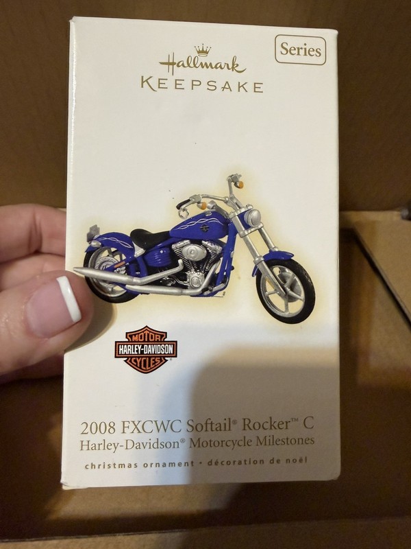 Hallmark Keepsake Ornament Harley Davidson Motorcycle 2008 Softail Rocker C New 