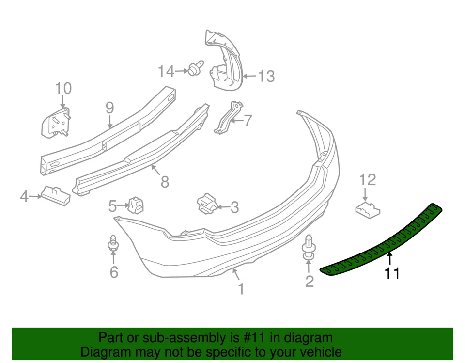 Protector Original Nissan Murano 2006-2007 85066-CC21B Foto 2 de 2