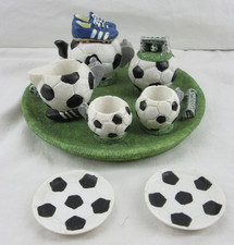 RANGER INTERNATIONAL  1994 Mini Soccer Tea Set  Handmade in China - Plates set