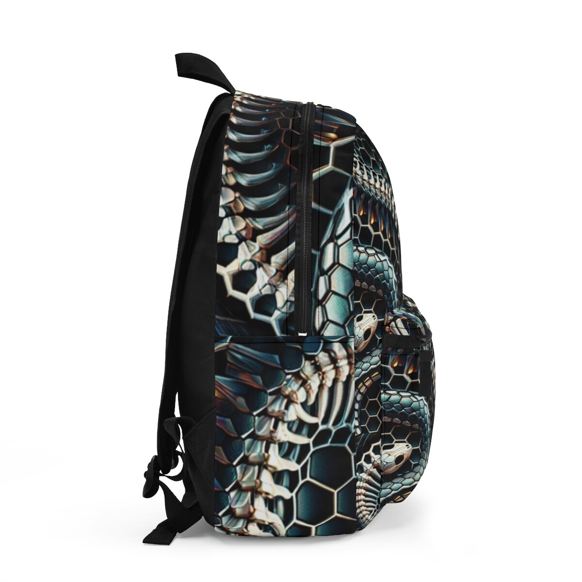 Backpack School Bookbag Futuristic Skeletal Snakeskin Snake
